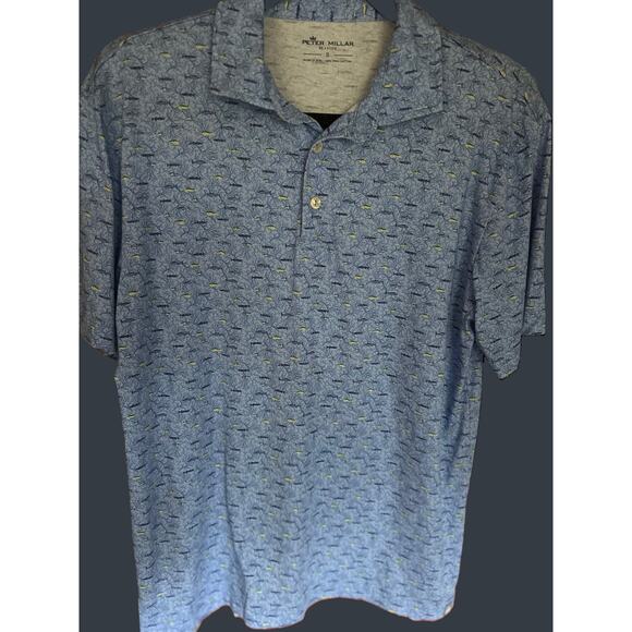 Peter Millar Blue Polo Sporty Design - Picture 1 of 4